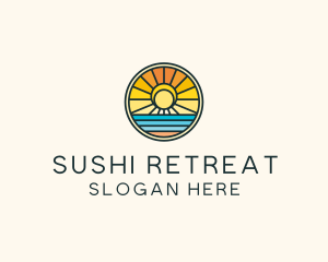 Sunset Beach Resort logo design