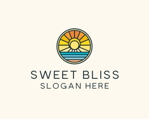 Sunset Beach Resort logo design