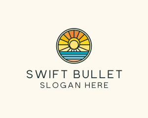 Sunset Beach Resort logo design