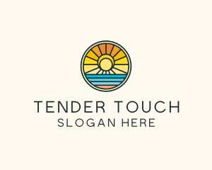 Sunset Beach Resort logo design