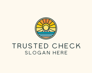 Sunset Beach Resort logo design