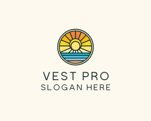 Sunset Beach Resort logo design