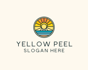 Sunset Beach Resort logo design