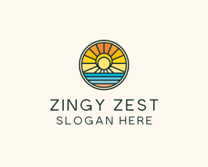 Sunset Beach Resort logo design