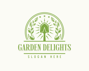 Garden Shovel Landscaper logo design