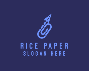 Paper Clip Rocket logo design