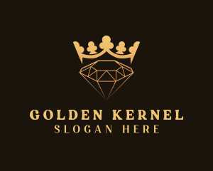 Golden Crystal Crown logo design