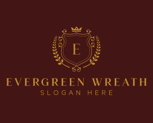 Wreath University Shield logo design