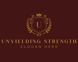 Wreath University Shield logo design