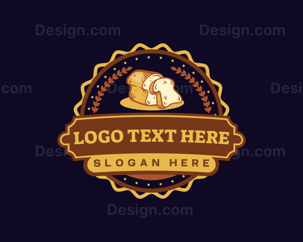 Wheat Bread Bakery Emblem Logo