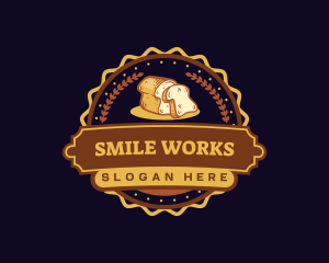 Wheat Bread Bakery Emblem Logo