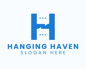 Messaging Letter H logo design