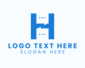 Message - Messaging Letter H logo design