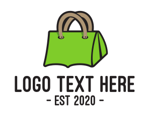 Handbag - Green Tent Bag logo design