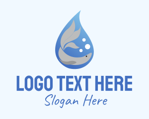 Water Droplet Fish  Logo