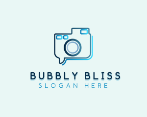 Camera Chat Bubble logo design