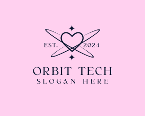 Heart Sparkle Orbit logo design