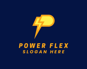 Electrician Power Letter P logo design