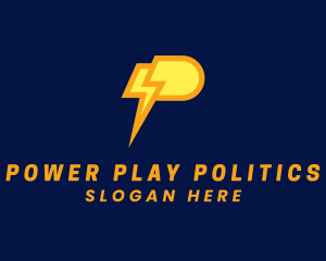 Electrician Power Letter P logo design