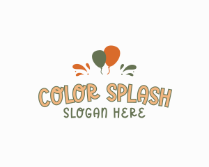 Balloon Splash Wordmark logo design