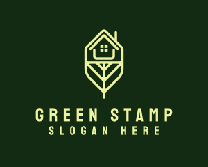 Green House Leaf Realty logo design