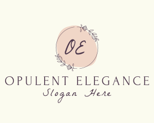 Floral Watercolor Beauty Cosmetics  logo design