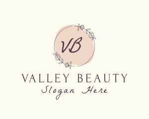 Floral Watercolor Beauty Cosmetics  logo design