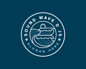 Wave Beach Surfing Resort logo design