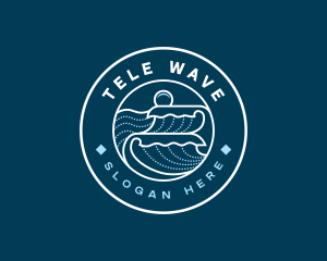 Wave Beach Surfing Resort logo design