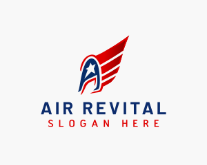 Patriotic Wing Flag logo design