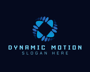 Tech Geometry Motion logo design