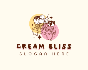 Ice Cream Dessert logo design