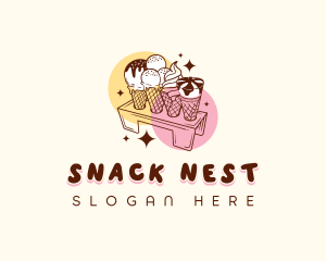 Ice Cream Dessert logo design