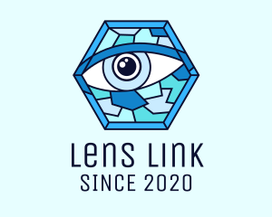 Blue Stained Glass Eye logo