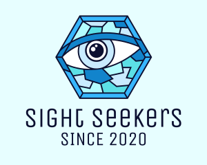 Blue Stained Glass Eye logo