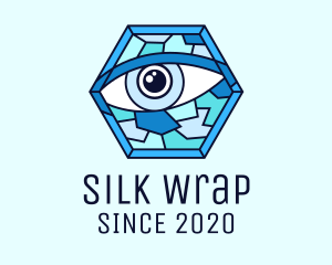 Blue Stained Glass Eye logo design