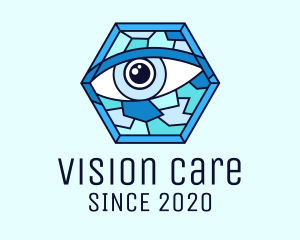 Blue Stained Glass Eye logo