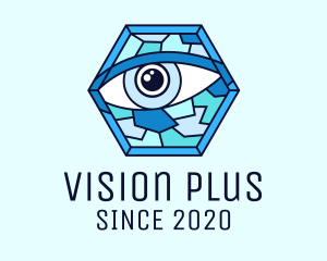 Blue Stained Glass Eye logo
