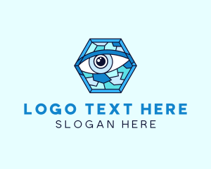 Blue Stained Glass Eye logo