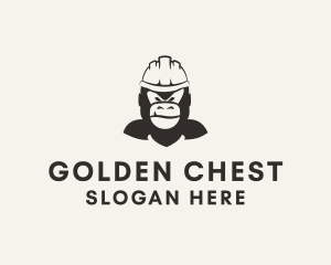 Construction Worker Gorilla Logo