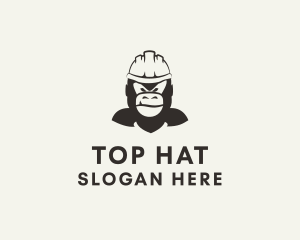 Construction Worker Gorilla logo design