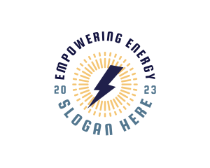 Power Bolt Electricity logo design