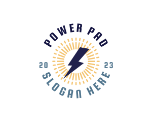 Power Bolt Electricity logo design