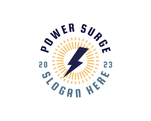 Power Bolt Electricity logo design