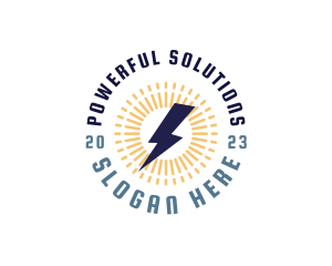 Power Bolt Electricity logo design