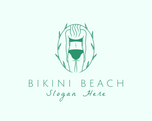 Sexy Woman Swimsuit logo design