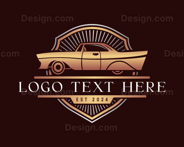 Vintage Car Garage Logo