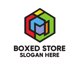 Colorful Generic Cube logo design