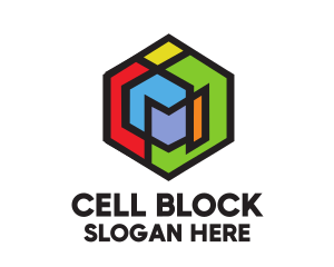 Colorful Generic Cube logo design