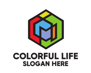 Colorful Generic Cube logo design